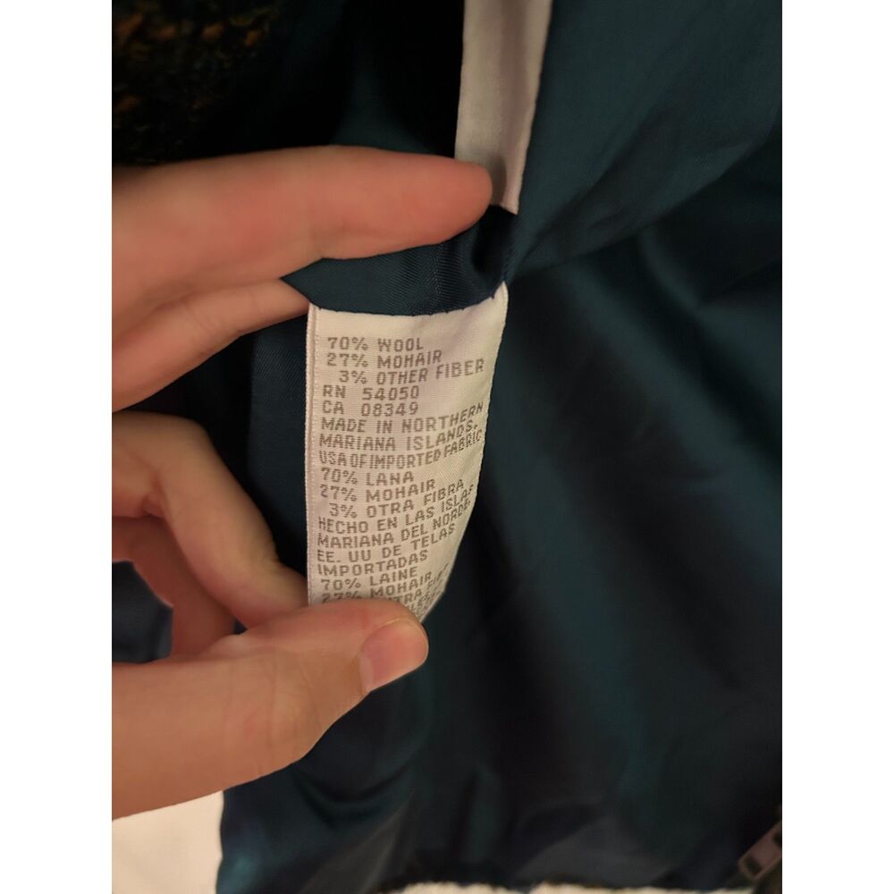 Vintage Jones New York Blazer Blue Wool Mohair Plaid Lined - Picture 2 of 7